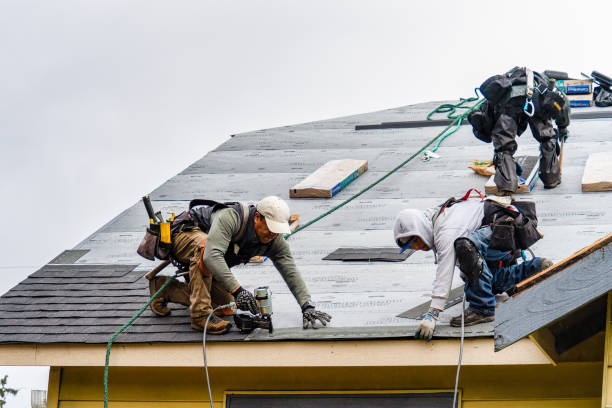 Professional Roofing technician working in Flagtown, NJ